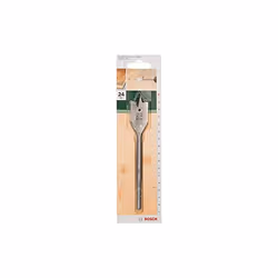 Punta a testa piatta per legno medio-duro e legno dolce. Diametro della punta del trapano: 2.4 cm.