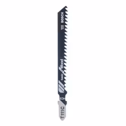 Bosch T111C, Lama per seghetto alternativo, Legno, Acciaio al carbonio (HCS), Nero, Grigio, 7,6 cm, 3 mm