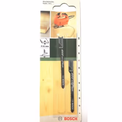 La lama per seghetto alternativo Bosch Robert HCS U 19 BO da 52 mm è progettata per tagli precisi su legno e materiali morbid ...