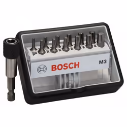 Bosch 2 607 002 565, 12 pz, Torcia, T8, T10, T15 (2x), T20 (2x), T25 (2x), T27, T30 (2x), T40, 25 mm