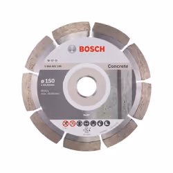 Il disco diamantato per smerigliatrice Bosch Standard for Concrete è un accessorio da taglio professionale, indicato per la r ...