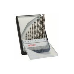 Bosch - Professional Professional Set de 10 punte per metallo hss-g (ø 1-10 mm, Linea Robusta, Accessori per trapano)