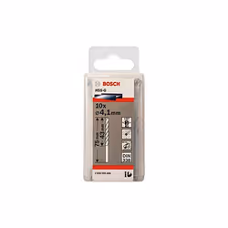 Bosch 2608585486 Metaalboor HSS-G - 4,1x75mm (10st) Accessorio originale Bosch: 10 ore in metallo HSS-G, 4,1 X 43 X 7, Bosch ...