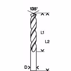 Bosch 2608585487 - Punta per metallo HSS-G DIN 338, 4,3 x 47 x 80 mm, codice articolo: 26085487 con EAN: 3165140474924, resis ...
