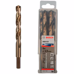 Set di 5 punte per metallo HSS-Co BOSCH - La punta per metallo HSS al cobalto garantisce prestazioni di lunga durata per la f ...