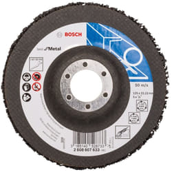 Bosch - 1x Disco per pulitura pro Multi Material N377 piccole (per Lamiere di acciaio, Acciaio, ø 125 mm, Grano, Professional Accessorio