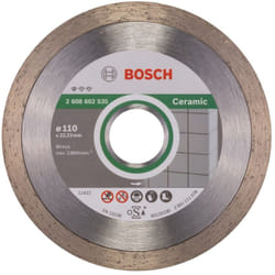 Bosch - Professional 1x Disco Diamantato Standard for Ceramic, per Pietra, Piastrelle, Ceramica, ø 110 x 22,23 x 1,6 x 7,5 mm, Accessori per