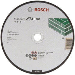 Bosch - Accessories 1x Disco Diamantato Standard for Stone, per Calcestruzzo, Pietra, Granito, ø 115 x 22,23 1,6 10 mm, Accessori Smeriglatrici