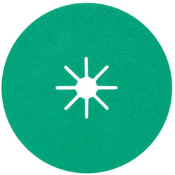 Bosch - 2608608301 dischi abrasivi su fibra R584 best for in acciaio inox, 180 mm, 22, 23 mm, Verde, 2608608301