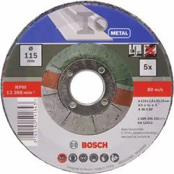Dettagli tecnici Design (fresa) piegata Dimensione, Ø 115 mm Giri (max) 13300 giri/min Idoneità del materiale Metallo Spessor ...
