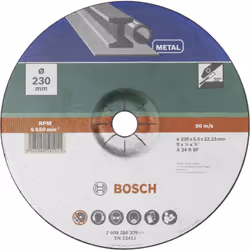 Dettagli tecnici Dimensione, Ø 230 mm Giri (max) 6650 giri/min Idoneità del materiale Metallo Ulteriori dati tecnici Spessore ...