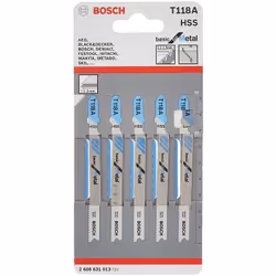 Bosch 2608636699 / T 121 AF BiM Decoupeerzaagblad Speed - Metaal (5st) Accoppiamento a semplice aggancio. Per AEG, ATLAS corp ...