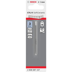 Bosch - Professional 1x punte per piastrelle CYL-9 SoftCeramic (per piastrelle di ceramica morbide, ø 3 x 70 mm, accessori trapani)