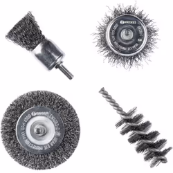 Dettagli tecnici Contenuto 1 KIT Set di spazzole da 4 pz 4pz. Kit spazzole a filo spazzola a disco, spazzola a pennello, spaz ...
