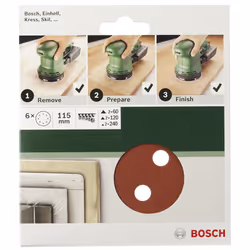 Bosch 2609256A20 5 pz Carta abrasiva