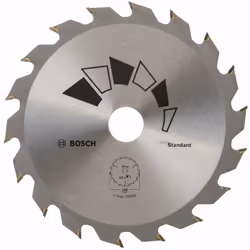 Lama Standard per sega circolare adatta per tagli in legno ha 18 denti in acciaio al carburo. Il diametro è di 140 mm e largh ...