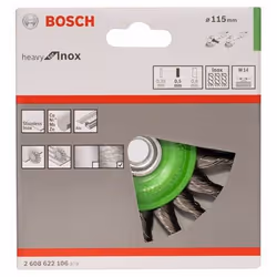 Bosch 2 608 622 106 Ruota a raggi di filo di acciaio Spazzola a disco 11,5 cm - Vista aggiuntiva 2