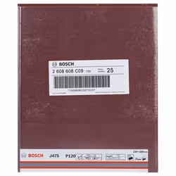 Bosch 2 608 608 C09 fornitura per levigatura manuale Carta abrasiva P120 1 pz