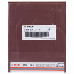 Bosch 2 608 608 C13 fornitura per levigatura manuale Carta abrasiva P240 1 pz