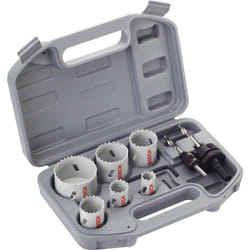 Bosch - Valigetta 6 seghe a tazza, 2 adattatori, 1 chiave a brugola - 2608580868