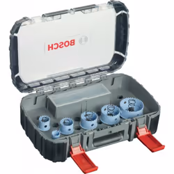 Foro Sega Set Lamiera Sanitary - Denti HSS-Co-8 - Sdentazione variante - Facile rimozione dei nuclei con molla di espulsione ...