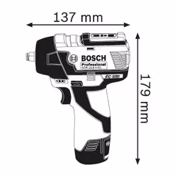 Bosch GDS 10.8 V-EC Professional 3/8" 2600 Giri/min 115 Nm Blu 10,8 V - Vista aggiuntiva 4