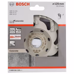 Bosch 2 608 201 229 fornitura per utensili rotanti per molatura/levigatura Cemento Mola