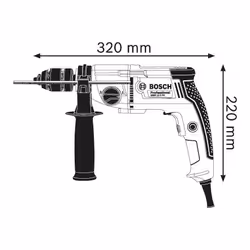 Bosch GBM 13-2 RE Professional 3000 Giri/min 2,4 kg Nero, Blu, Acciaio inox - Vista aggiuntiva 5