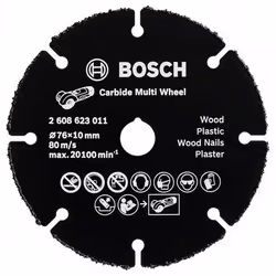 Bosch 2 608 623 011, Disco per tagliare, Cartongesso, Plastica, Legno, Legno con chiodi, Bosch, 1 cm, 7,6 cm, - GWS 10.8-76 V ...