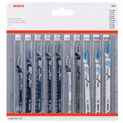Dettagli tecnici Idoneità del materiale Legno, Metallo Kit lame per seghetto alternativo Wood and Metal, 10 pezzi Il kit di l ...