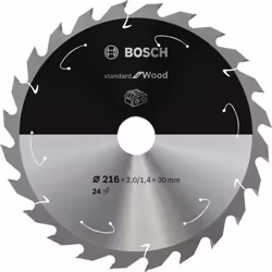 Bosch 2 608 837 724, In legno duro, Legno dolce, 21,6 cm, 3 cm, 1,2 mm, 7000 Giri/min, 1,7 mm