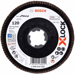 Tecnologia x-lock di bosch sostituzione facile e veloce degli accessori della smerigliatrice angolare x-lock in un solo clic. ...