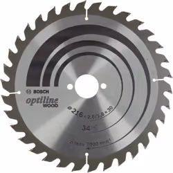 Dettagli tecnici Dimensione, Ø 216 mm Forma denti Denti alternati Numero di denti 34 Spessore 1.6 mm Ulteriori dati tecnici L ...