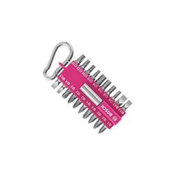 Bosch - Set de punte de 21 pezzi Rosa (con supporto de punte universali, moschettone, accessorio per cacciaviti elettrici)