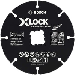 Professional 260925C127 Mola da taglio Carbide Multi Wheel per Legno, Pareti a Secco, Tubi di Rame, x-lock, Accessorio per Smerigliatrice Angolare, ø
