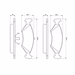 Set di pastiglie freno BOSCH 0 986 466 402, anteriore - Vista aggiuntiva 5
