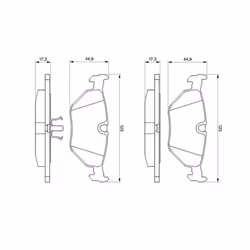 Set di pastiglie freno BOSCH 0 986 469 960, posteriore - Vista aggiuntiva 7