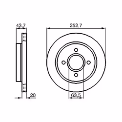 Disco freno BOSCH 0 986 478 605, posteriore, ventilato , 1 Pezzo - Vista aggiuntiva 7