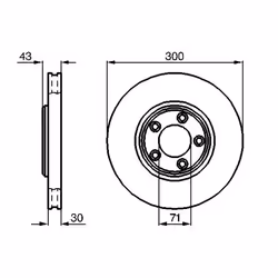 Disco freno BOSCH 0 986 478 778 anteriore, ventilato, 1 Pezzo - Vista aggiuntiva 6