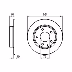 Disco freno BOSCH 0 986 478 633 posteriore, pieno, 1 Pezzo - Vista aggiuntiva 5