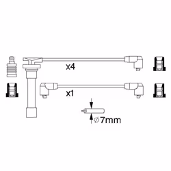 Set di cavi d'accensione BOSCH 0 986 356 703 - Vista aggiuntiva 5