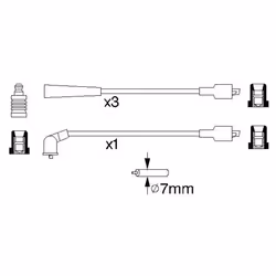 Set di cavi d'accensione BOSCH 0 986 356 710 - Vista aggiuntiva 5