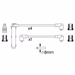 Set di cavi d'accensione BOSCH 0 986 356 802 - Vista aggiuntiva 5