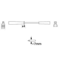 Set di cavi d'accensione BOSCH 0 986 356 817 - Vista aggiuntiva 4