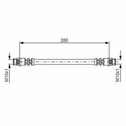 Filettatura interna 2 [mm]: M10x1. Filettatura interna [mm]: M10x1. Indice: 1 987 476 517. Lunghezza [mm]: 280. Numero del Pr ...