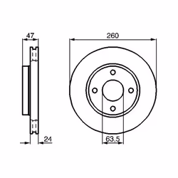 Disco freno BOSCH 0 986 478 170, anteriore, ventilato , 1 Pezzo - Vista aggiuntiva 7