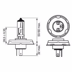 Lampada secondaria BOSCH R2 Pure Light 12V, 45/40W, 1 Pezzo - Vista aggiuntiva 5