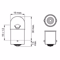 Lampada secondaria BOSCH R10W Pure Light 12V, 10W, 10 Pezzo - Vista aggiuntiva 6