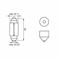 Lampada secondaria BOSCH C5W Pure Light 12V, 5W, 10 Pezzo - Vista aggiuntiva 7