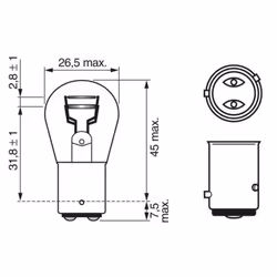 Lampada a incandescenza BOSCH P21/4W Pure Light 12V, 4/21W, 10 Pezzo - Vista aggiuntiva 5